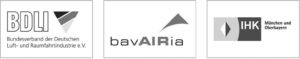 Logos of BDLI, bavAIRia and IHK Munich and Upper Bavaria